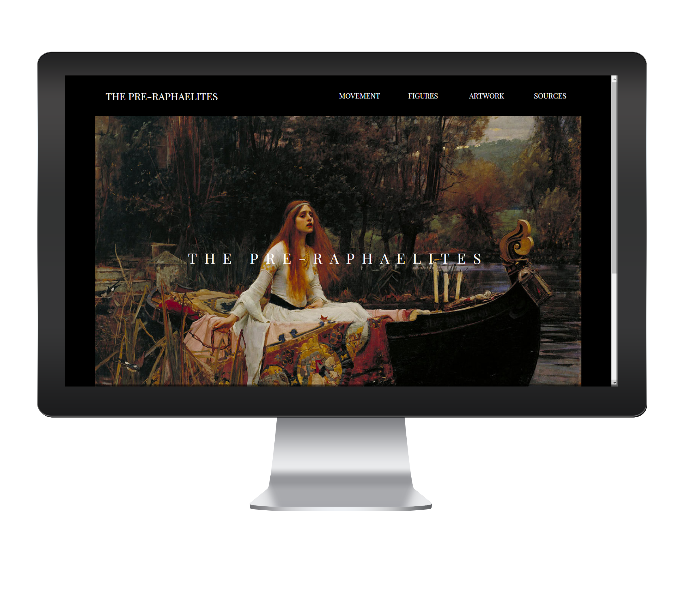 desktop display of homepage.